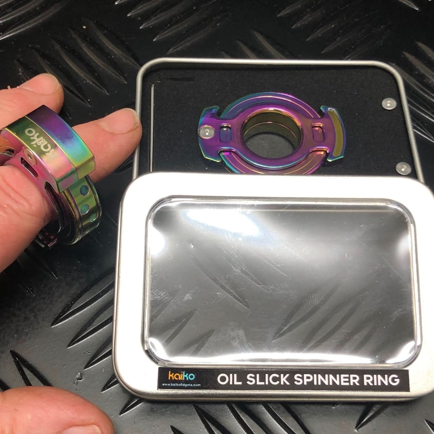 Metal Spinner Ring Oil Slick 75g