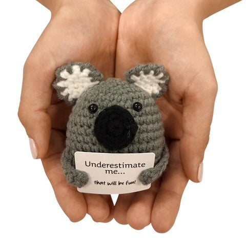 Underestimate me... that will be fun! Koala Mini Hand Crochet Plush Support
