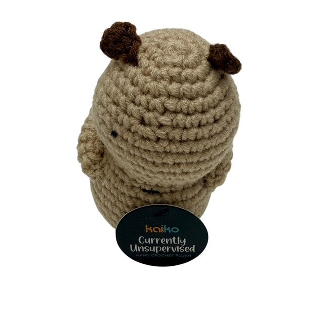 Currently Unsupervised! Capybara Mini Hand Crochet Plush Support