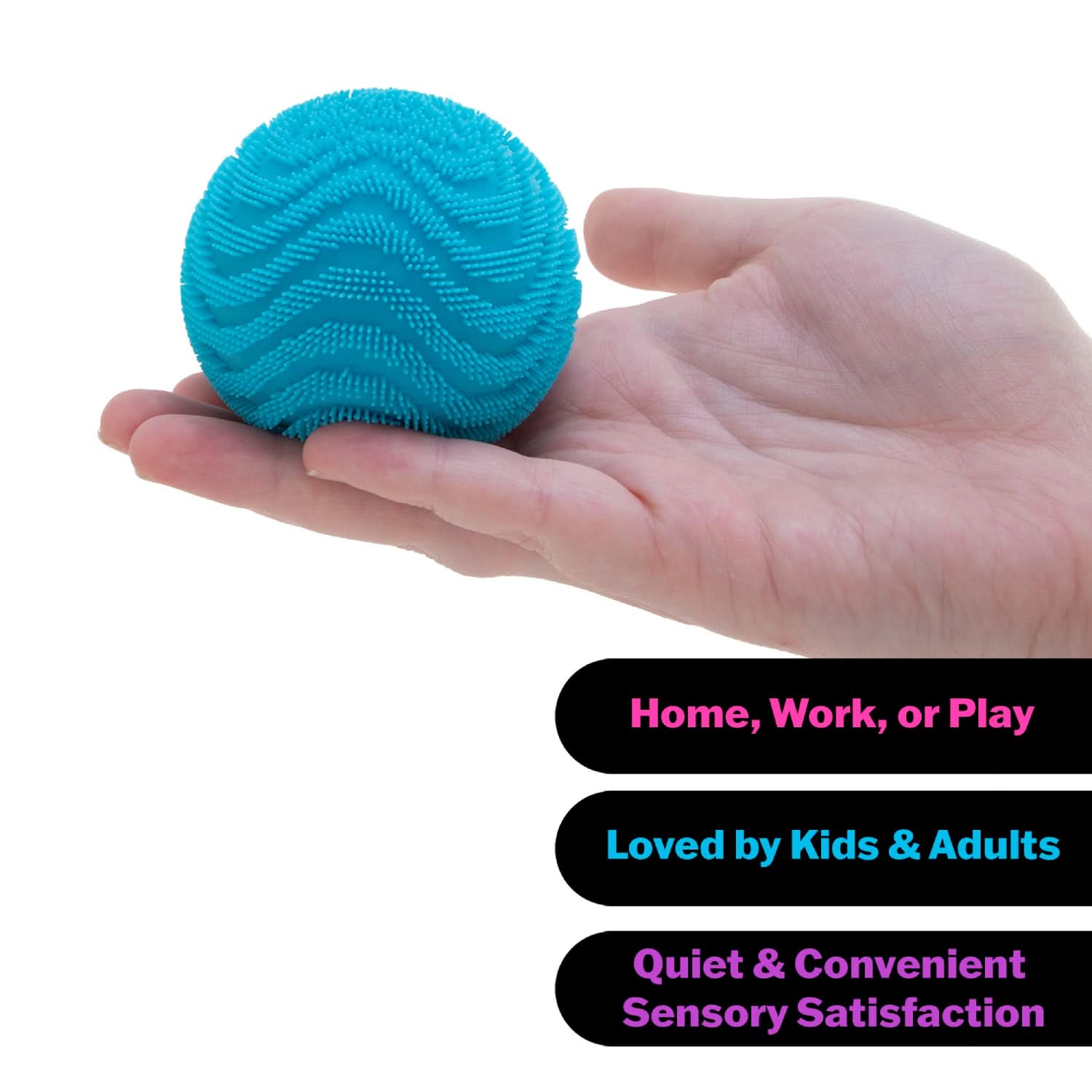Wonder Waves Fuzz Ball Squishy - Nee Doh - Textured with Varied Tactile Sensory Input