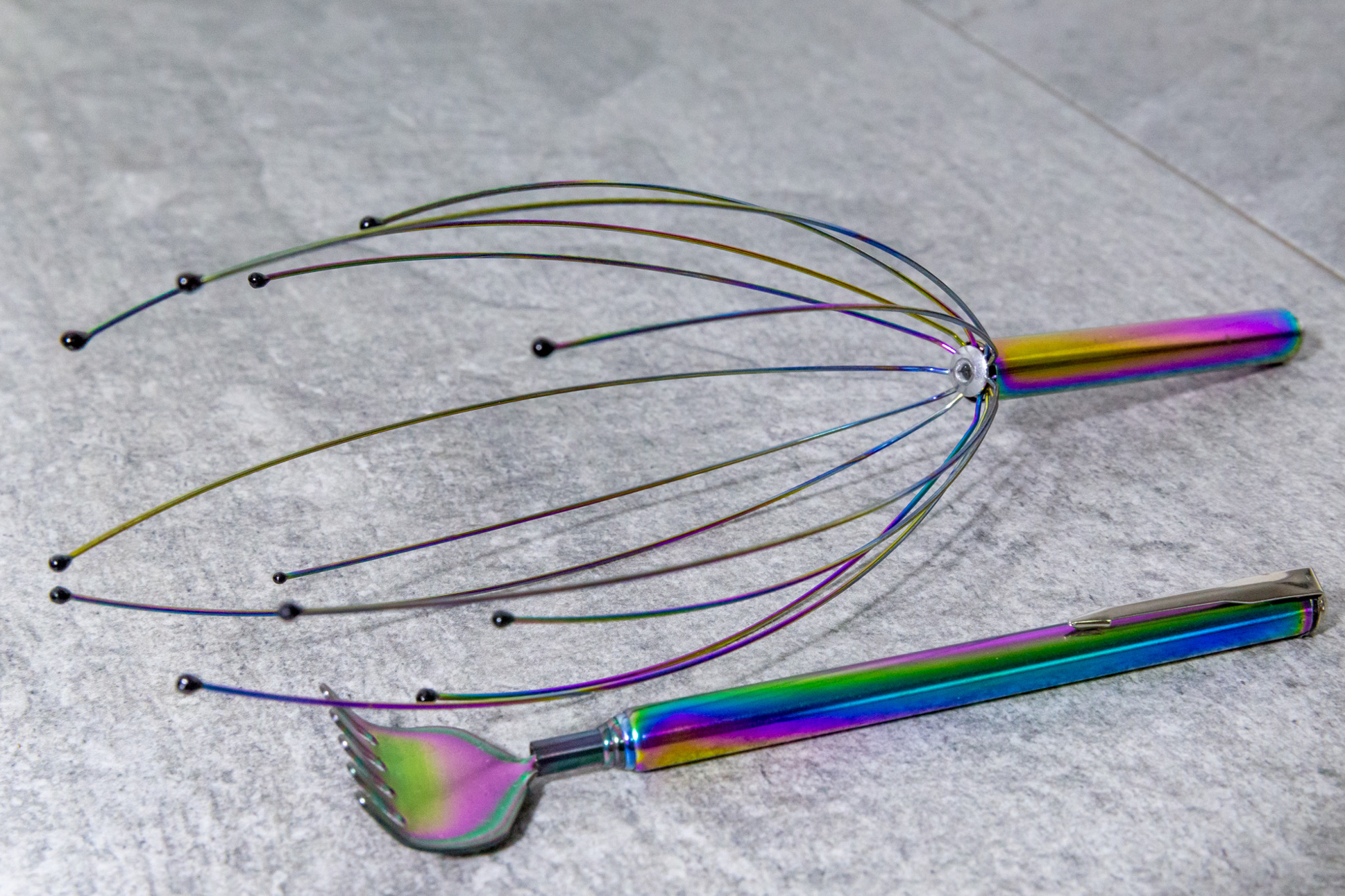 Oil Slick Head Tickler & Back Scratcher Calming Set