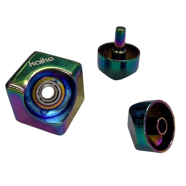 Oil Slick Square Spinning Cube