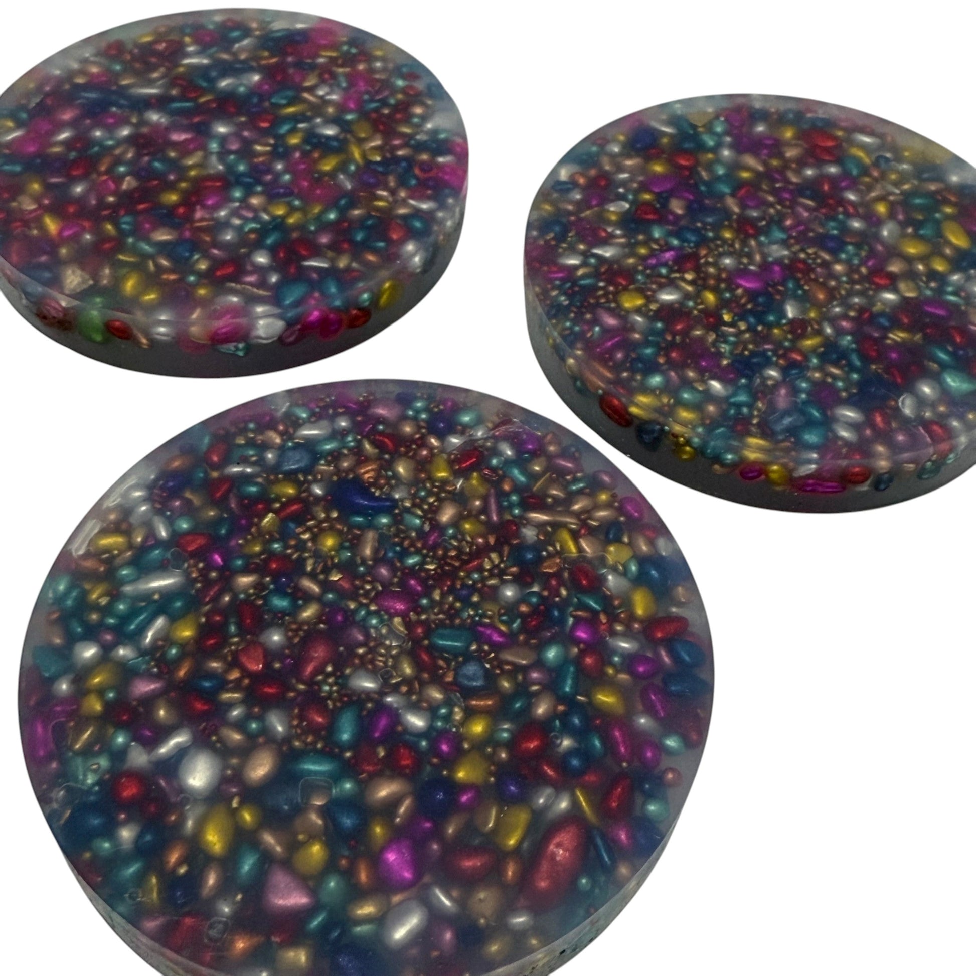 Pebble Pick ‘Em Stack - pack of 3 natural painted stone discs - Picking & Popping Support