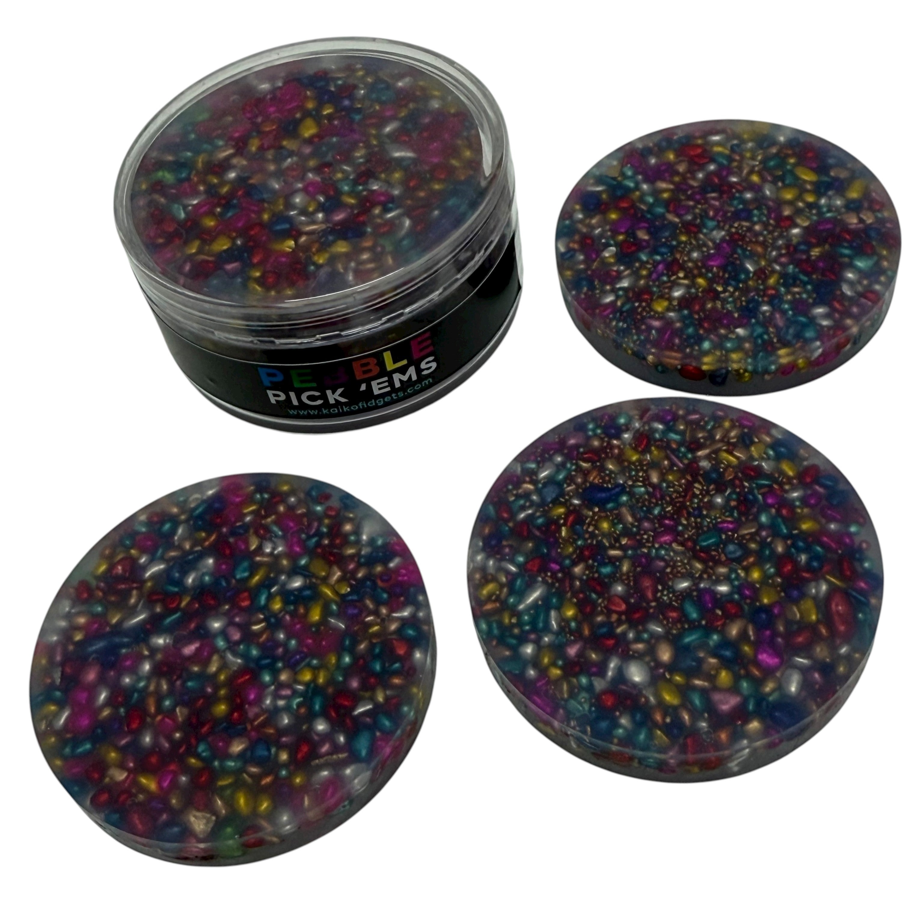 Disk Pebbles Pebble Pick ‘Em Stack - pack of 3 natural painted stone discs - Pickin ...
