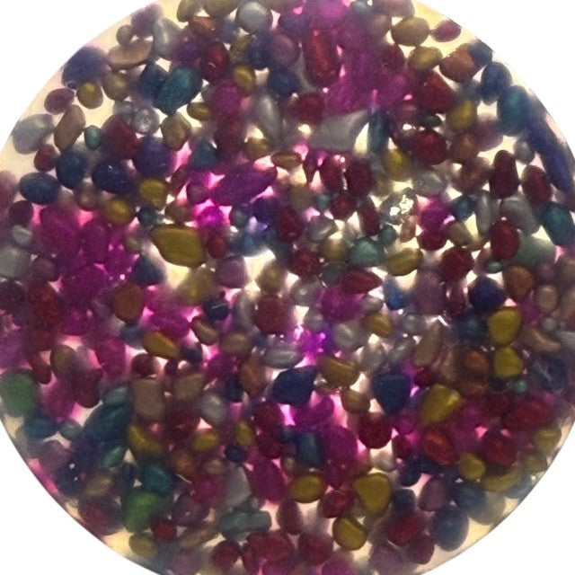 Pebble Pick ‘Em Stack - pack of 3 natural painted stone discs - Picking & Popping Support