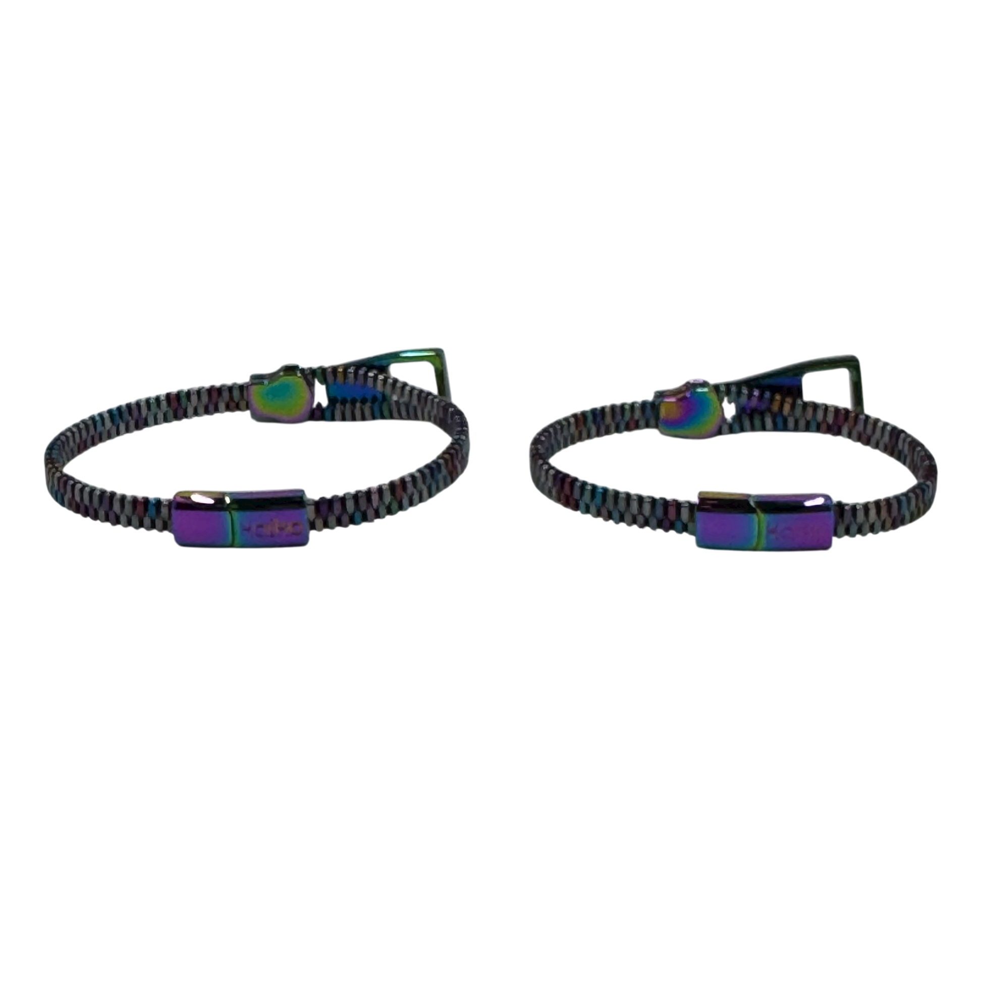 Unisex Oil Slick Metal Zipper Bracelet By Kaiko – Kaiko Fidgets