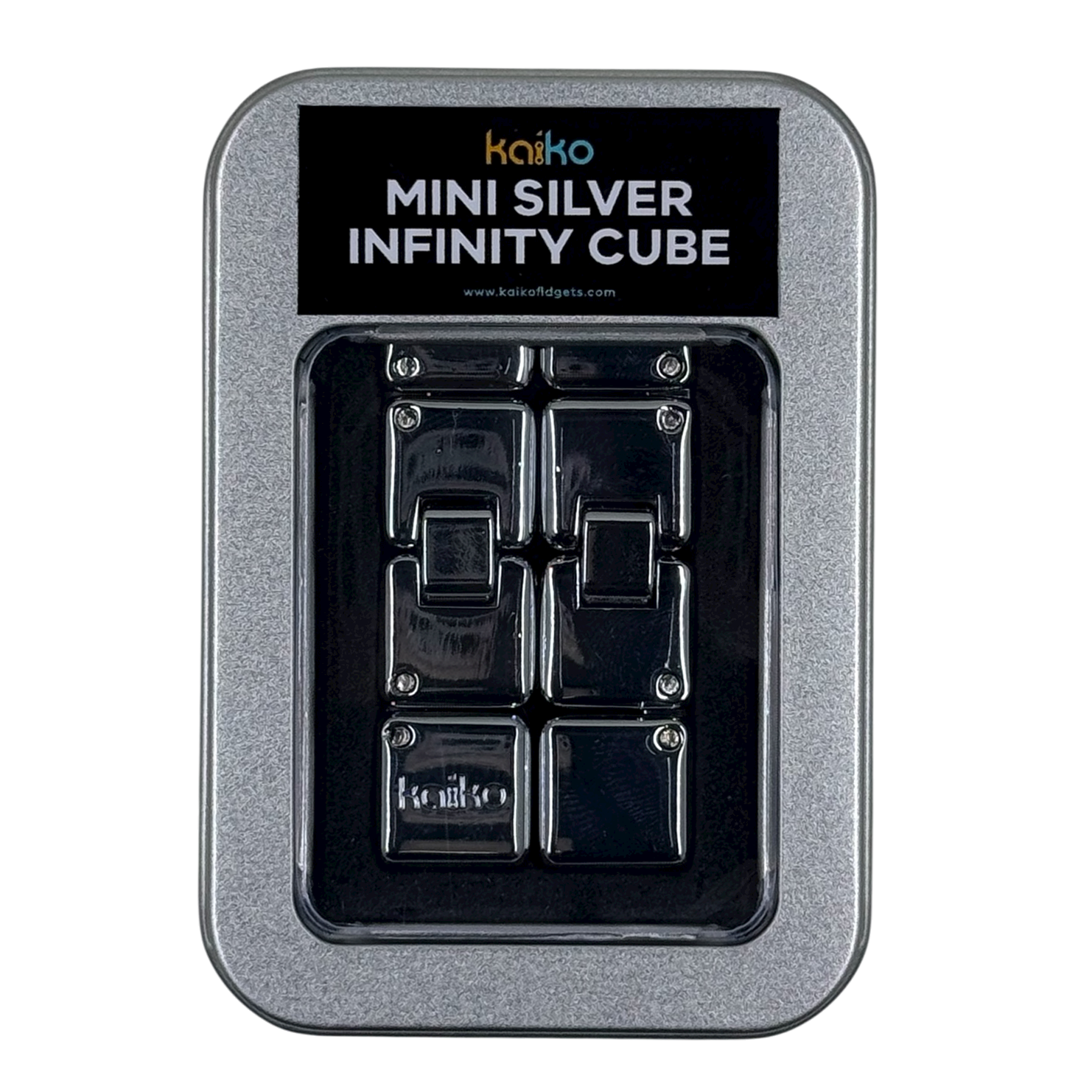 Gloss Silver MINI Infinity Cube in Window Tin - 151 grams