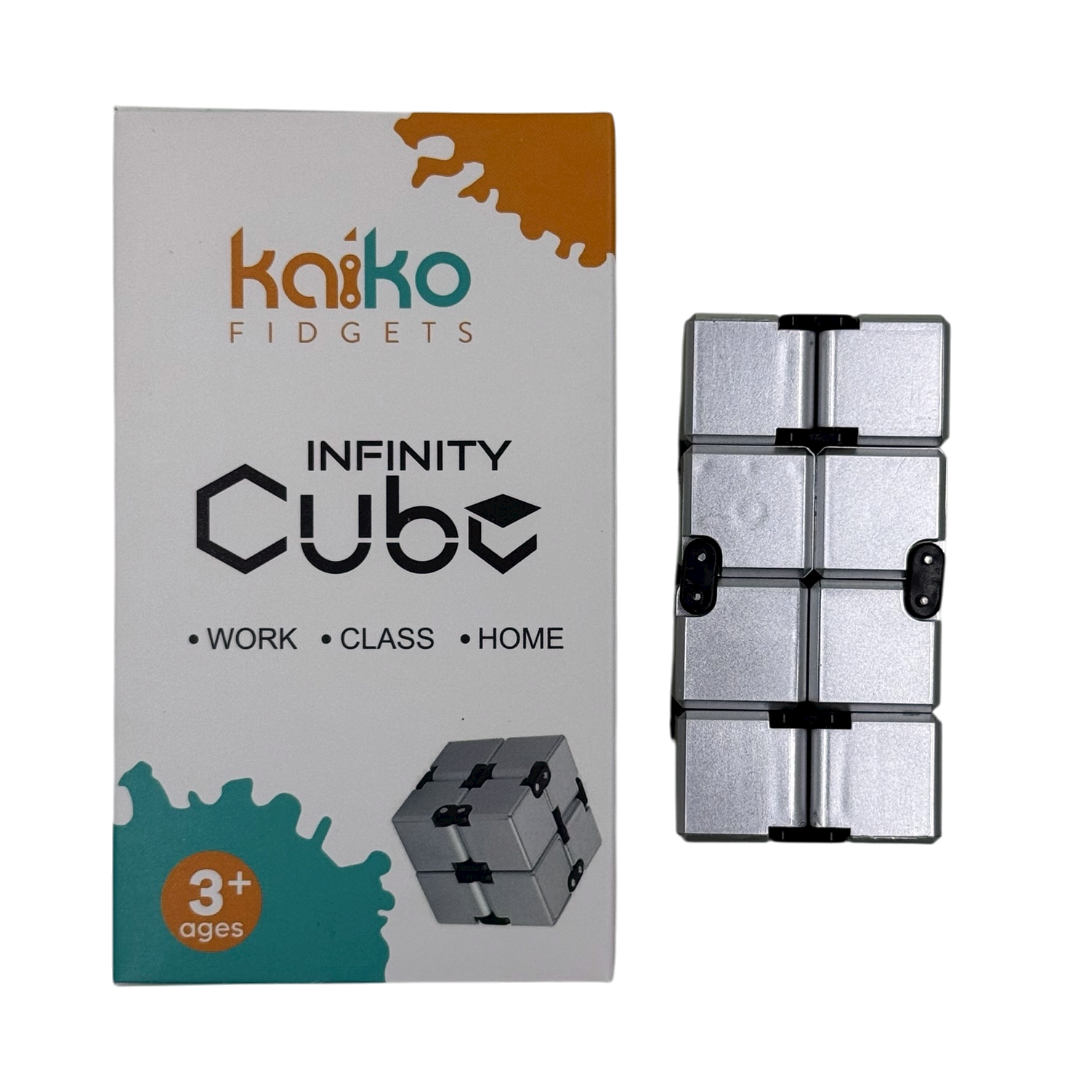 Silver Infinity Cube Fidget - 108 grams