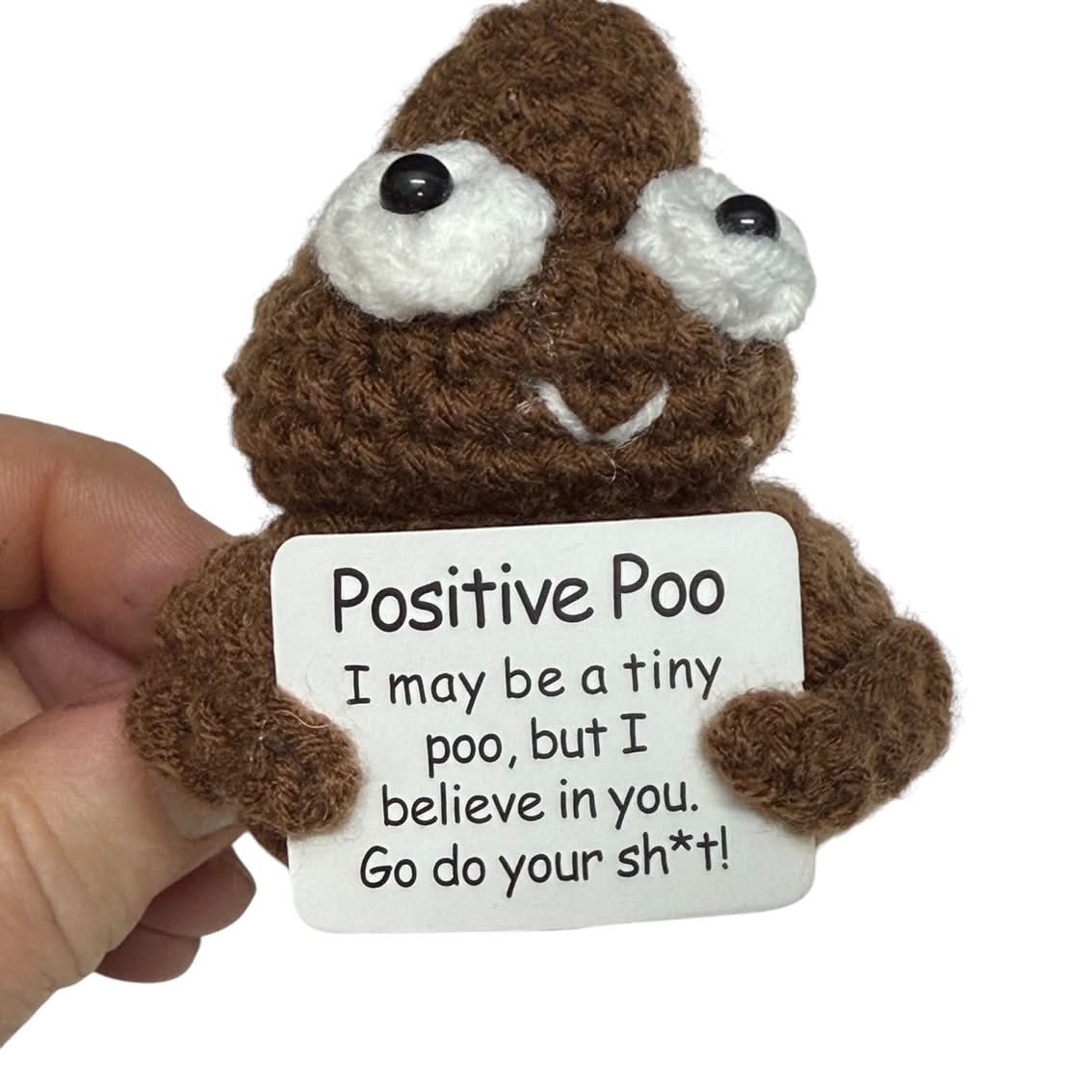 Positive Poo - Mini Hand Crochet Plush Supports
