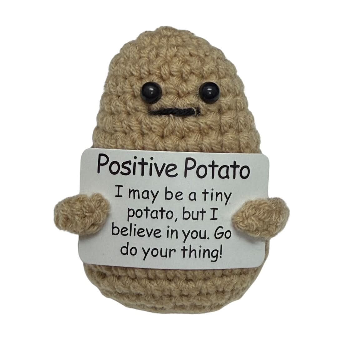 Positive Potato - Mini Hand Crochet Plush Supports