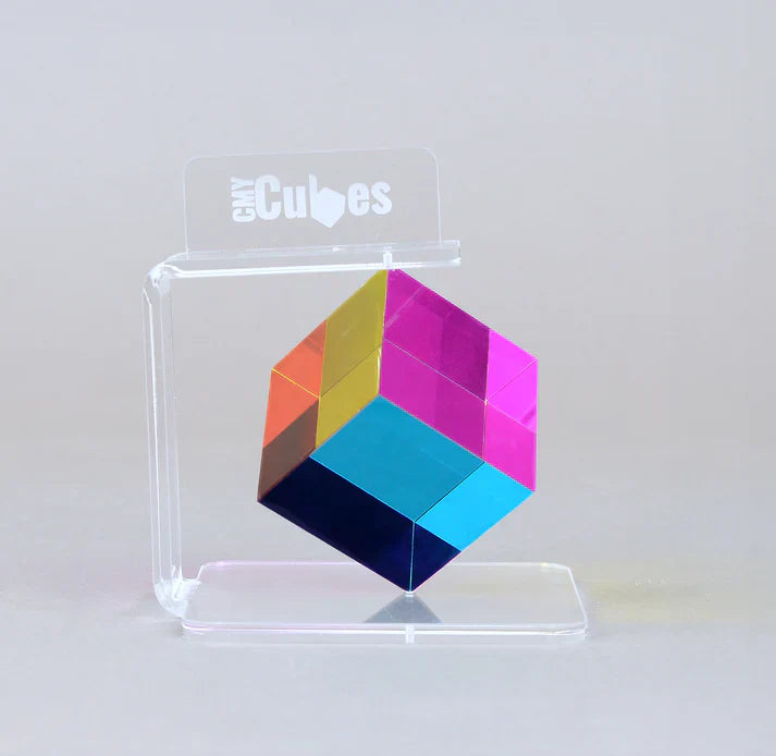 The Gyrostand Display for 50MM CUBE - CMY Cubes