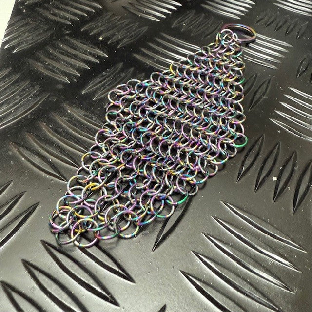 Rhomboid Hand Crafted Chain Maille Keyring