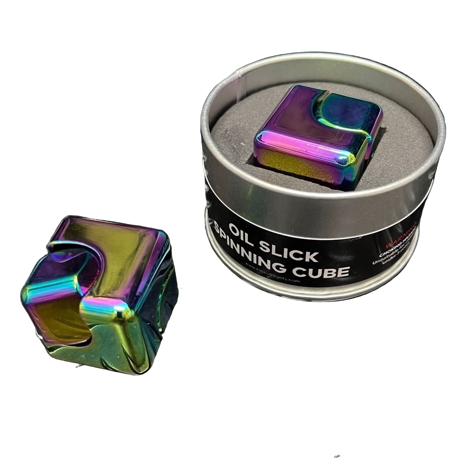 SQUARE Spinning Cube in window TIN