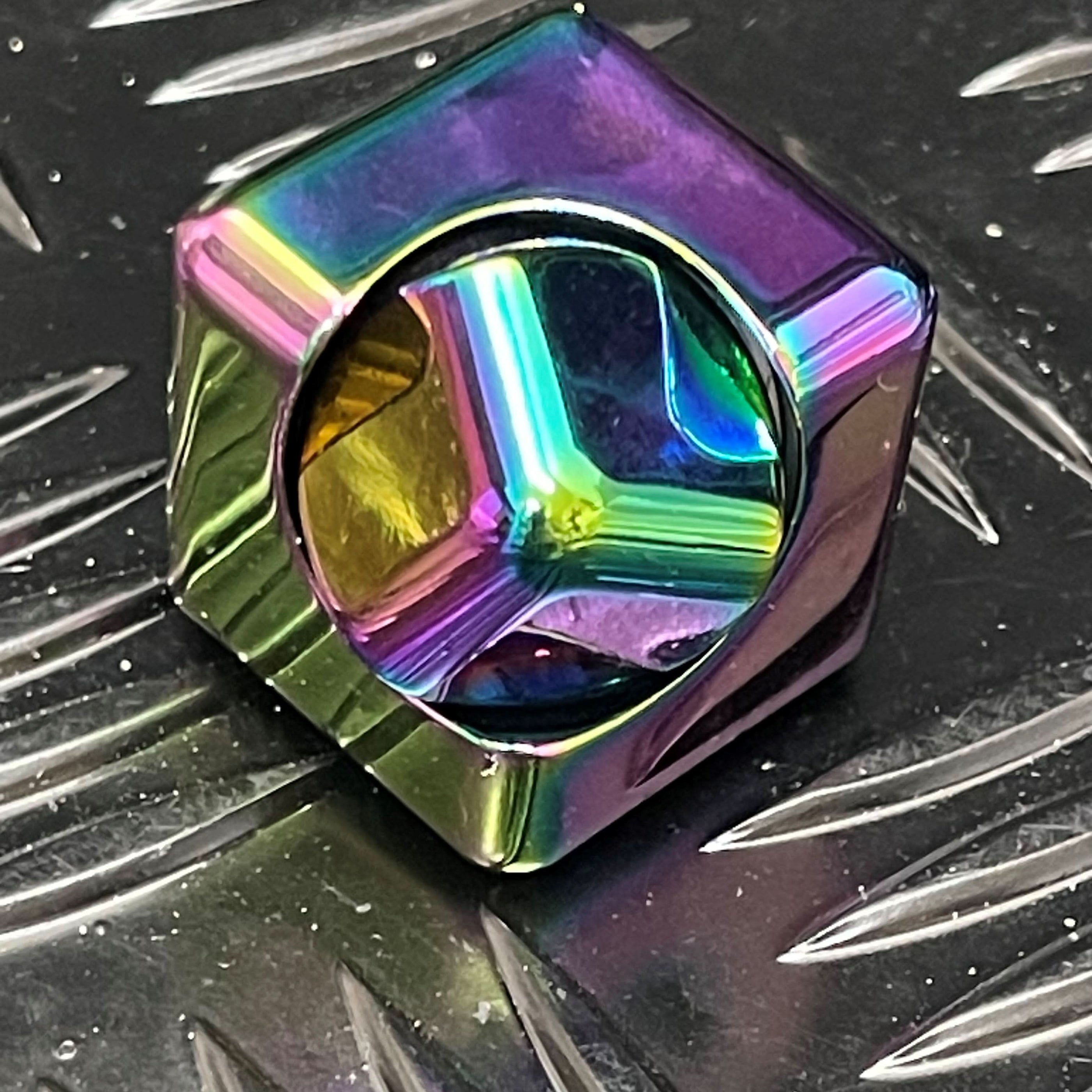 Spinning Window Module SQUARE Spinning Cube in window TIN — Kaiko Fidgets Australia Pty Ltd