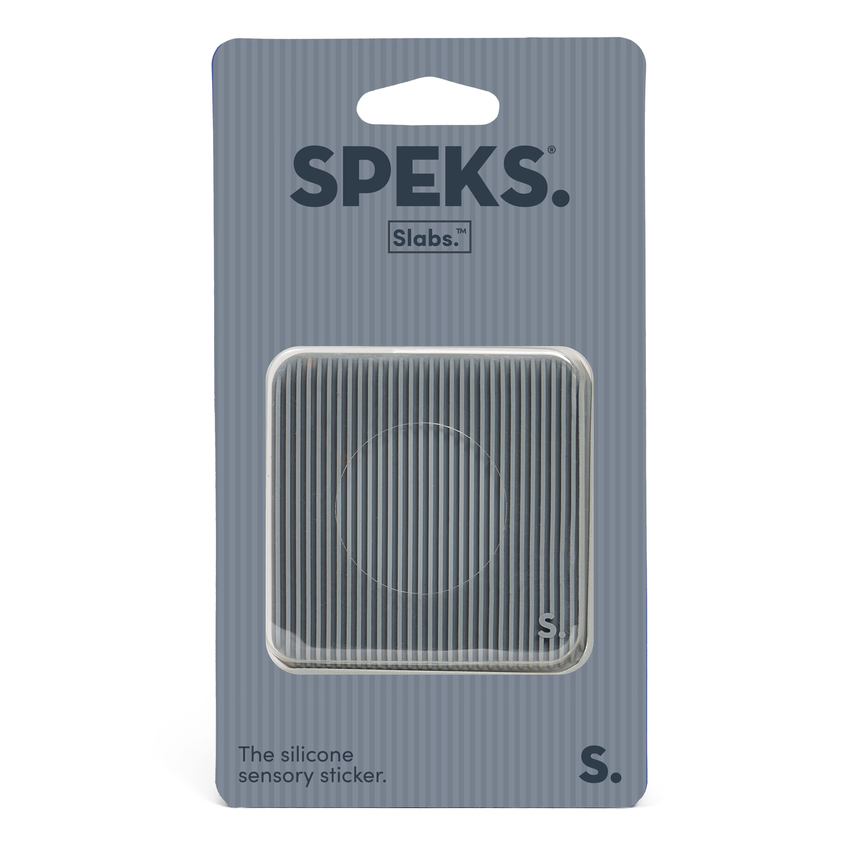 Square Dark Grey Groove Slab Sensory Sticker by Speks