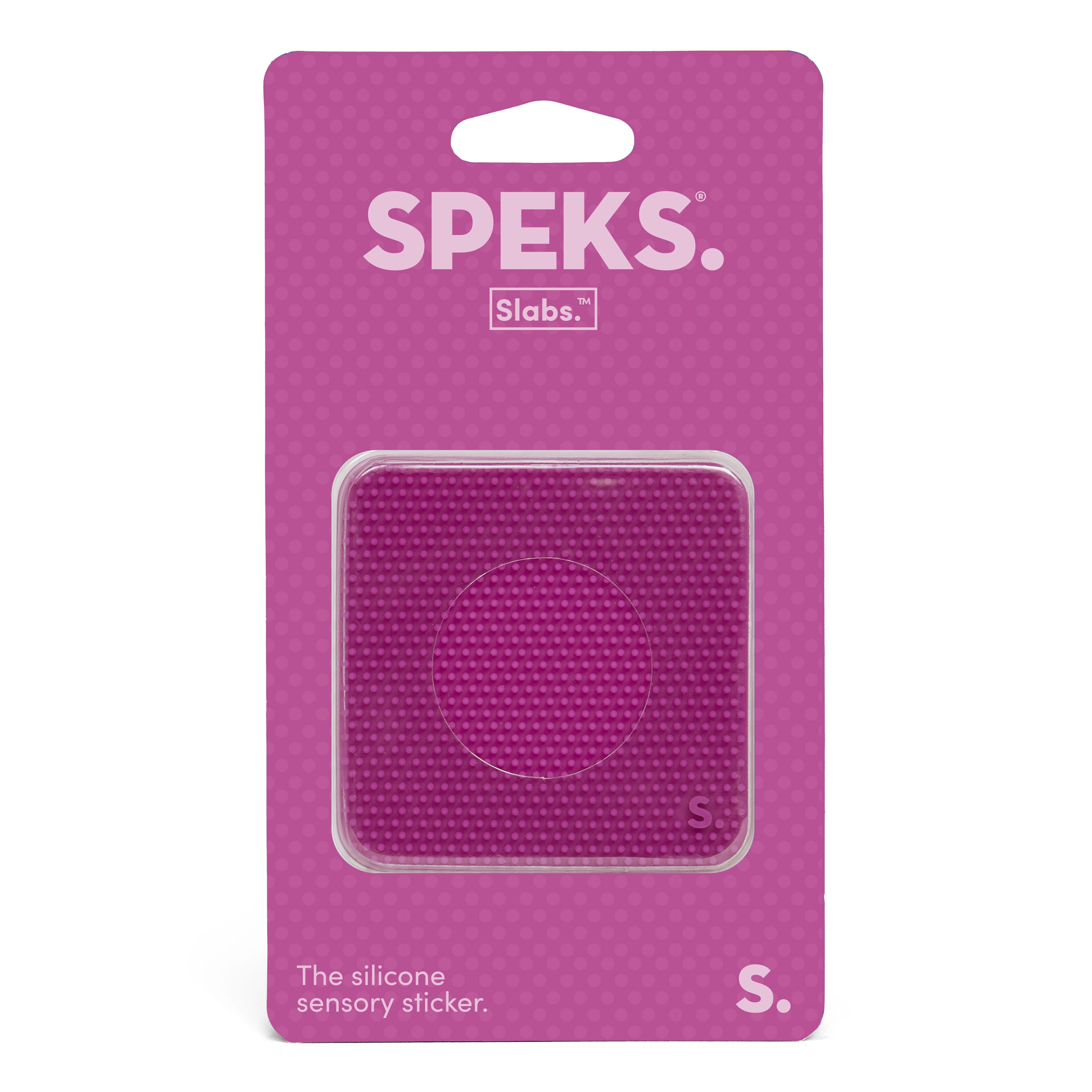 Square Dark Pink Static Slab Sensory Sticker by Speks