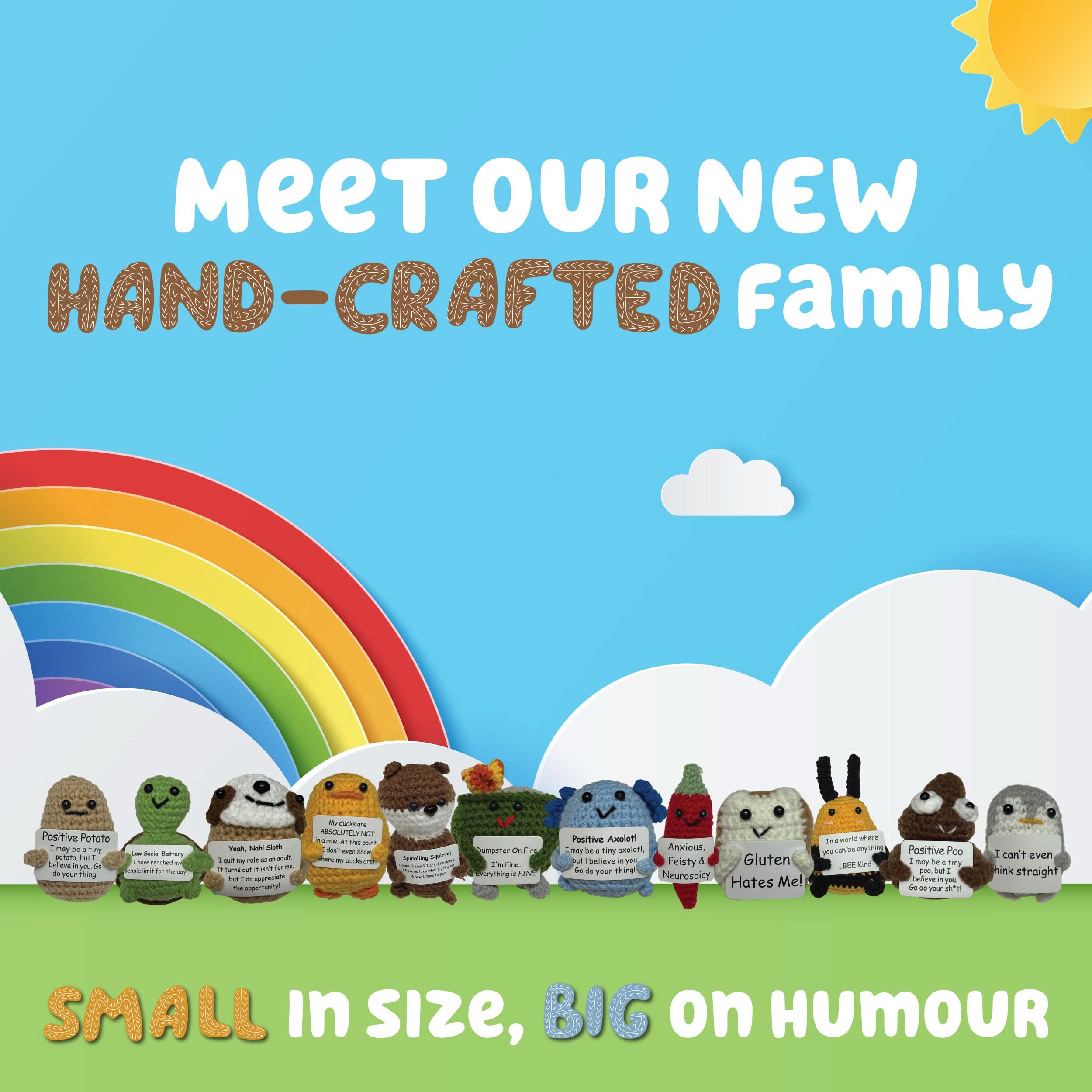 Sloth 'Quit My Role as Adult' - Mini Hand Crochet Plush Support