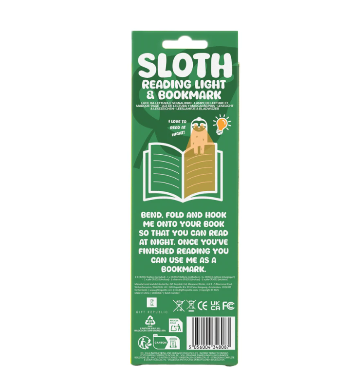 Sloth Reading Light & Bookmark