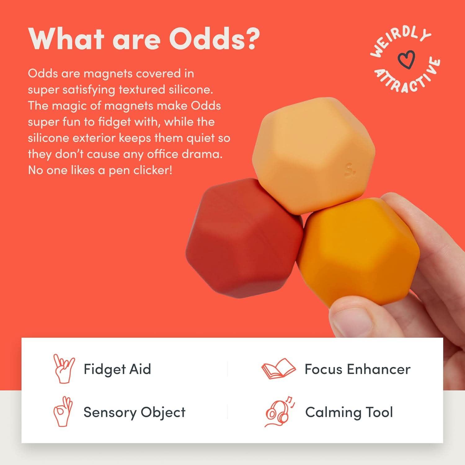 Orange Planes Speks Odds Silicone Magnets