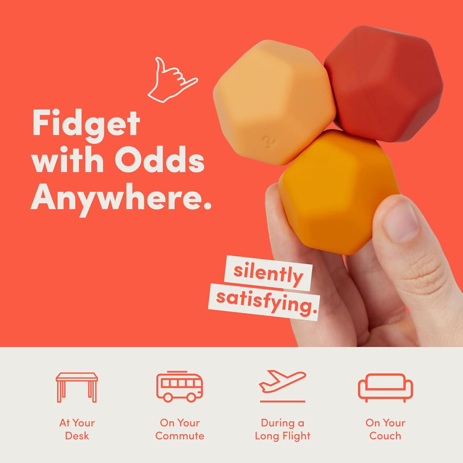 Orange Planes Speks Odds Silicone Magnets