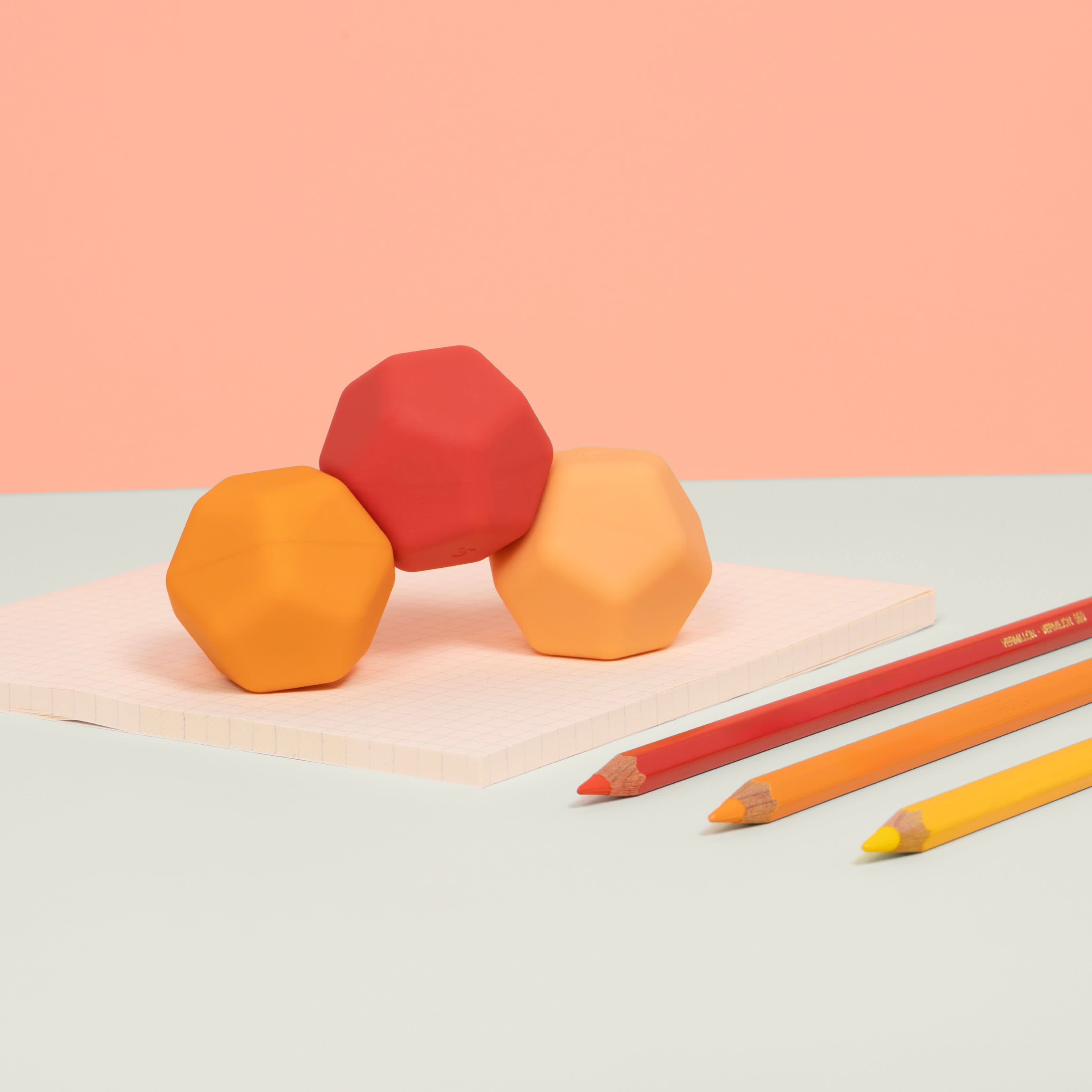 Orange Planes Speks Odds Silicone Magnets