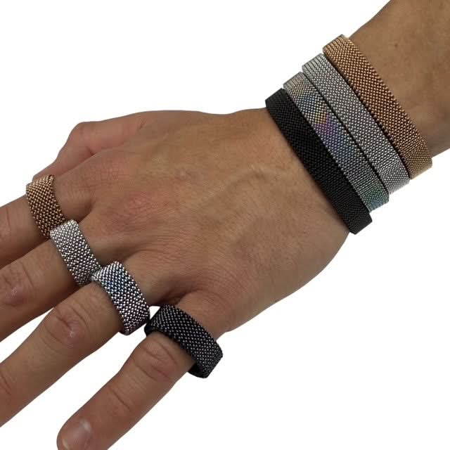 StimMesh Set - Unisex Ring + Bracelet - Low Profile Gentle ‘Ouch’ Supports
