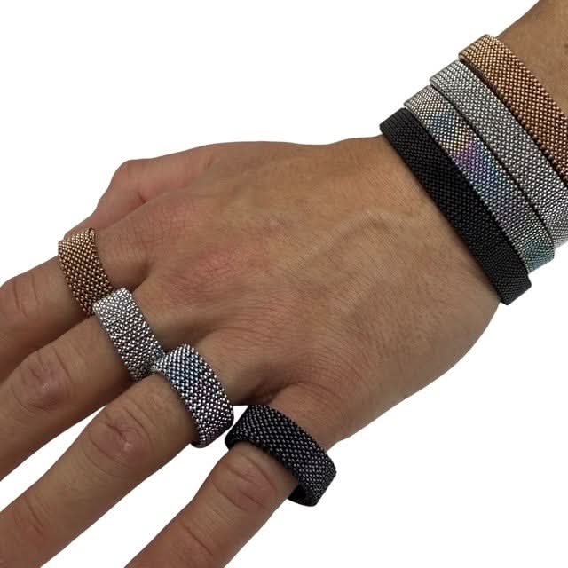 StimMesh Set - Unisex Ring + Bracelet - Low Profile Gentle ‘Ouch’ Supports