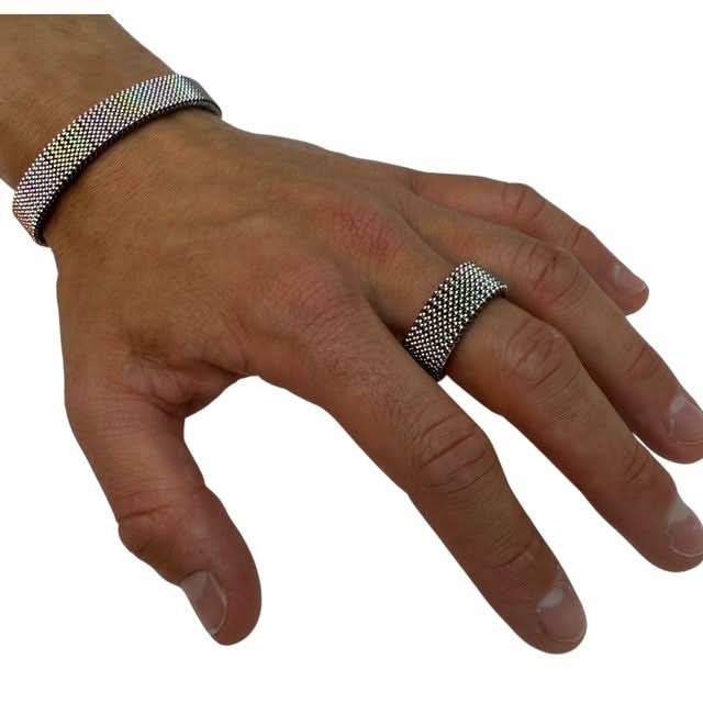 StimMesh Set - Unisex Ring + Bracelet - Low Profile Gentle ‘Ouch’ Supports