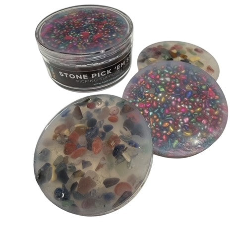 Stone Pick ‘Em Stack - pack of 3 natural stone discs - Kaiko Picking & Popping Support