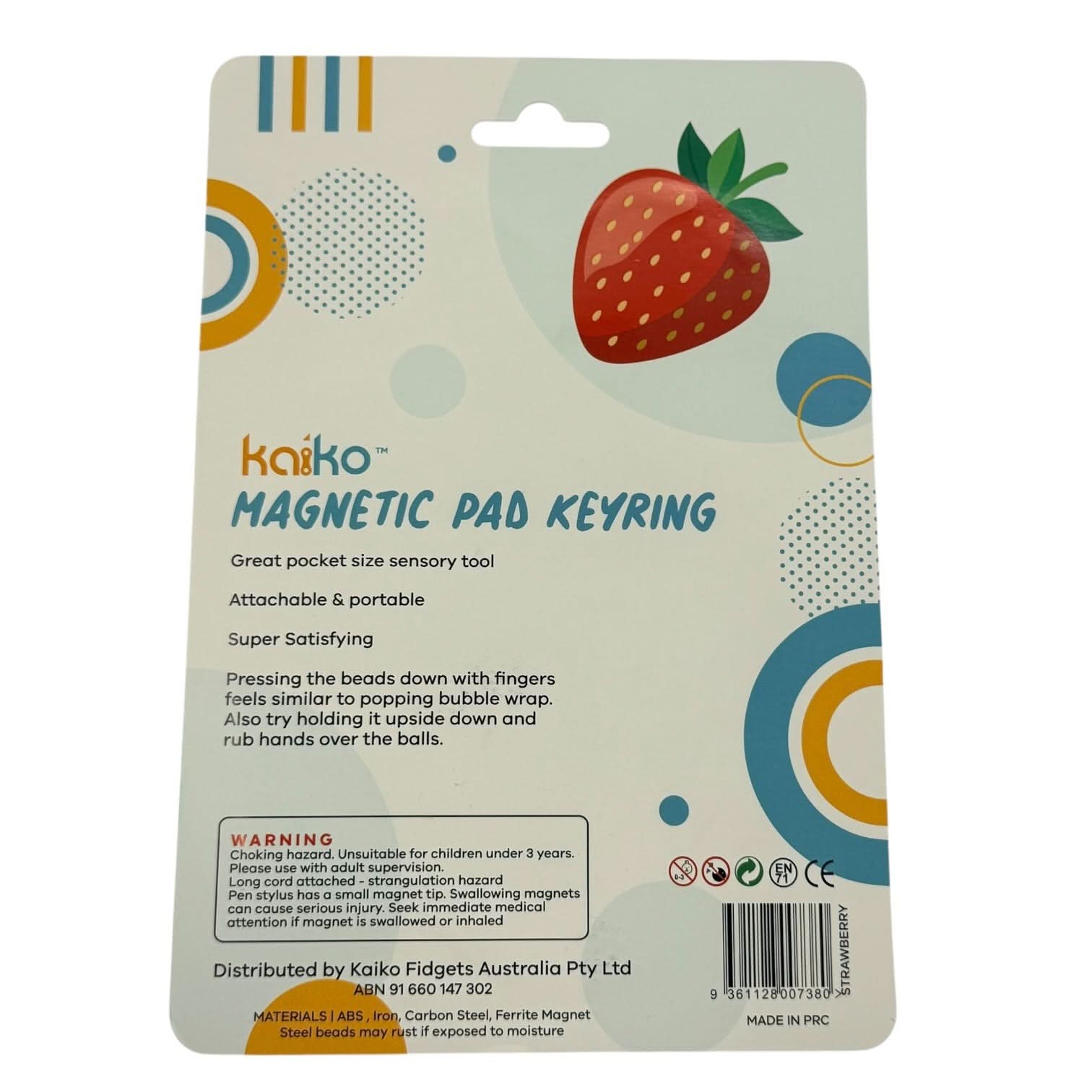 Strawberry Magnetic Pad Keyring
