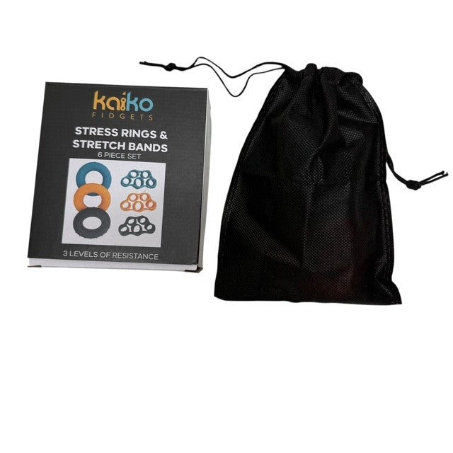 Stretch Bands & Stress Rings - Boxed Set of 6