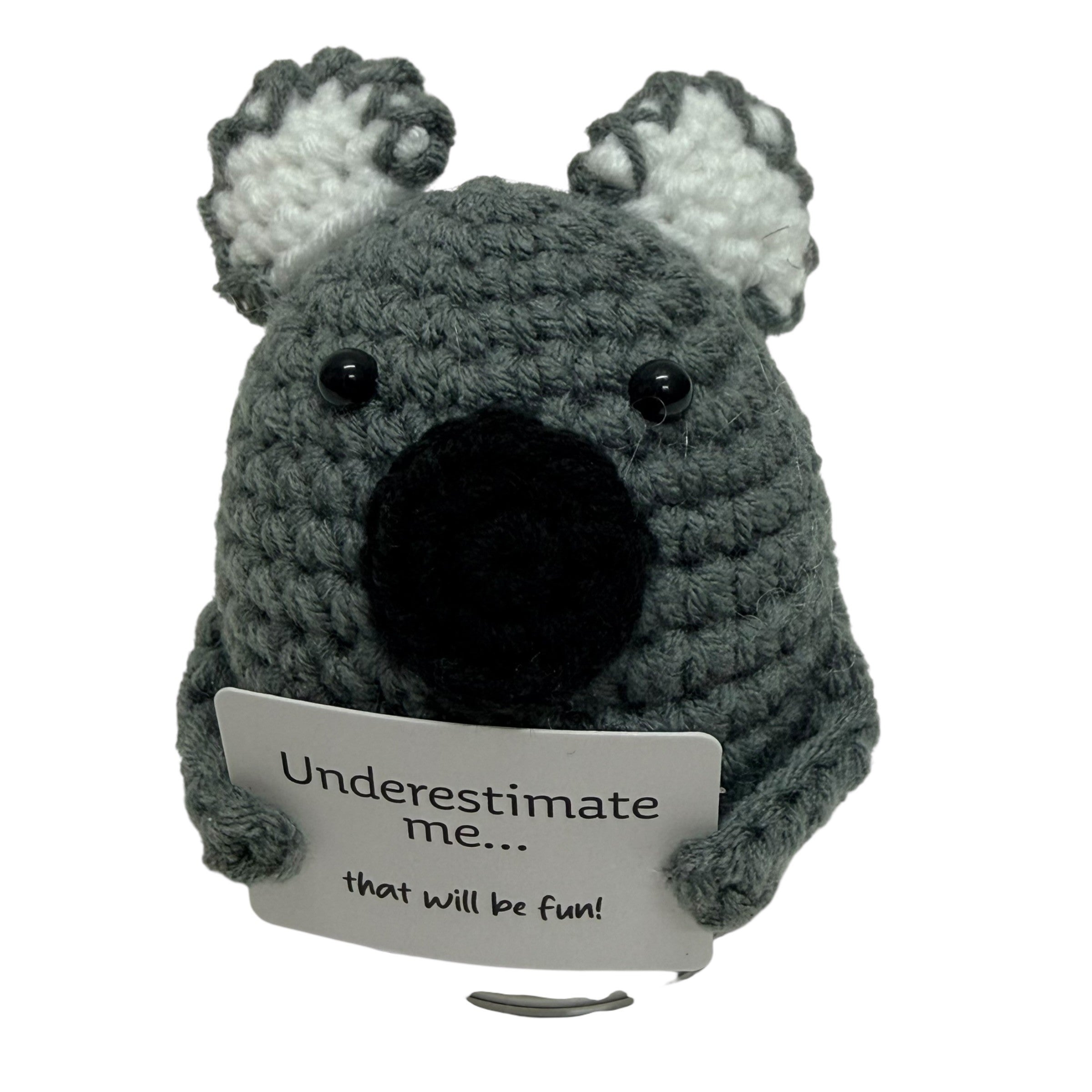 Underestimate me... that will be fun! Koala Mini Hand Crochet Plush Support