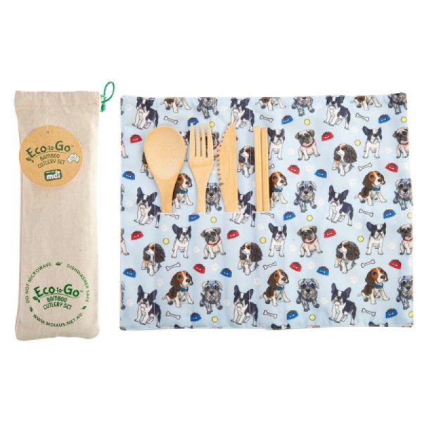 Eco to Go Bamboo Cutlery Set - Various Prints