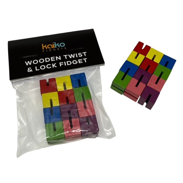 Wooden Fidget - twist and lock