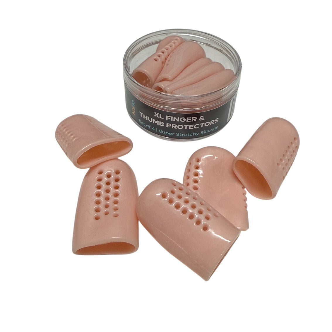 XL Finger & Thumb Protectors : Set of 5 – Super Stretchy Finger Protectors & Picking Support