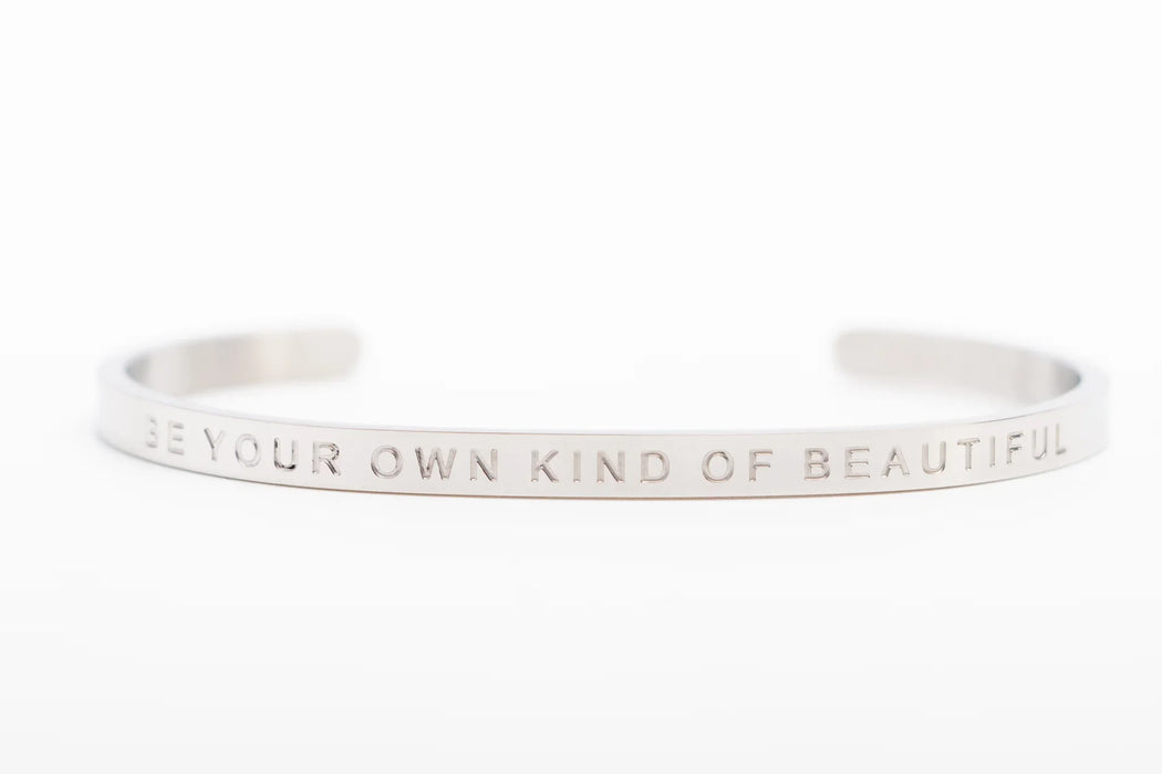 'Be Your Own Kind of Beautiful' -Inspirational Wearable Bangle by Fierce One