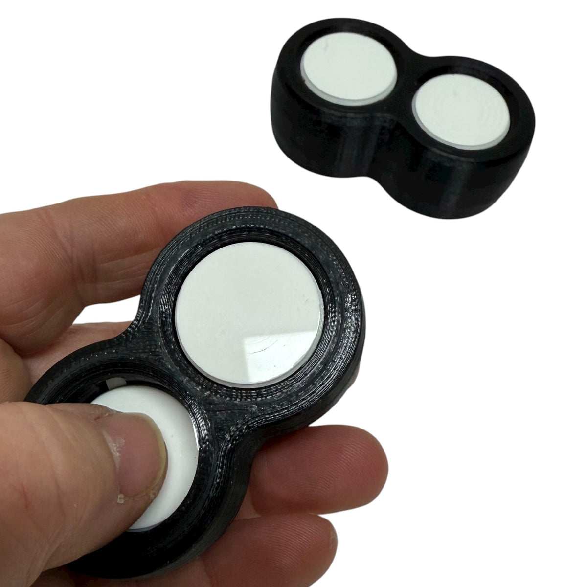 Fidget Aa Black and White Dual Button - ASMR Fidget – Kaiko Fidgets Australia Pty Ltd