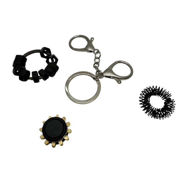 BLACKED OUT Fidget Set with Detachable Keyring