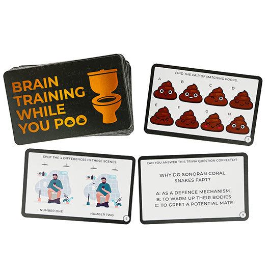 BRAIN TRAINING While You Poo Cards