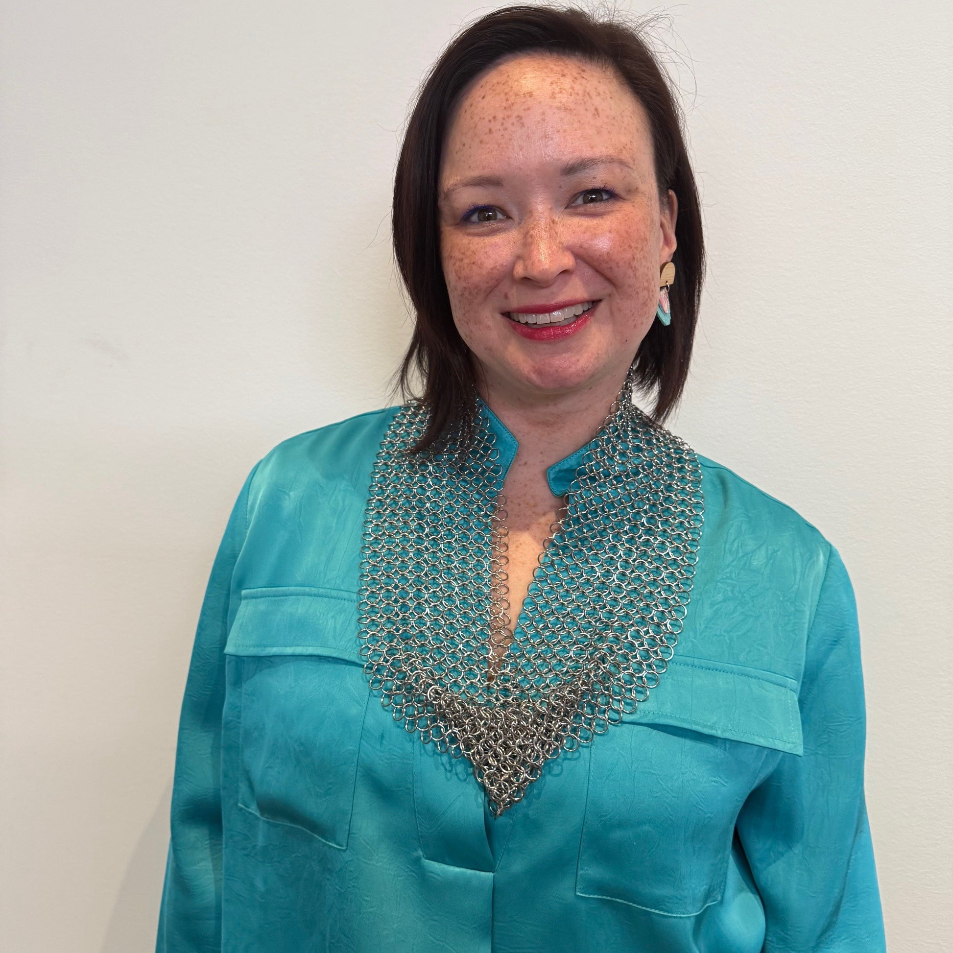 Chain Maille Necklace Scarf - Hand Crafted Wearable Sensory Support by Kaiko Fidgets