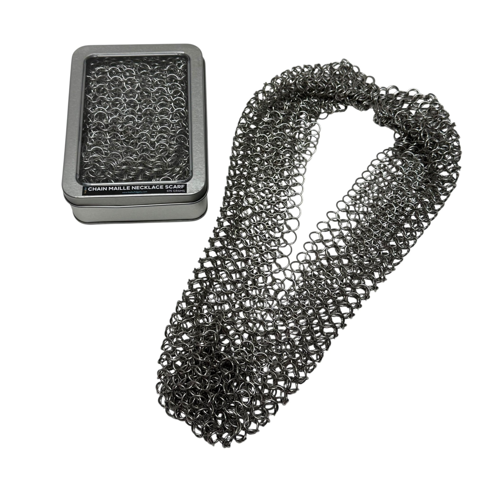 Chain Maille Necklace Scarf - Hand Crafted Wearable Sensory Support by Kaiko Fidgets