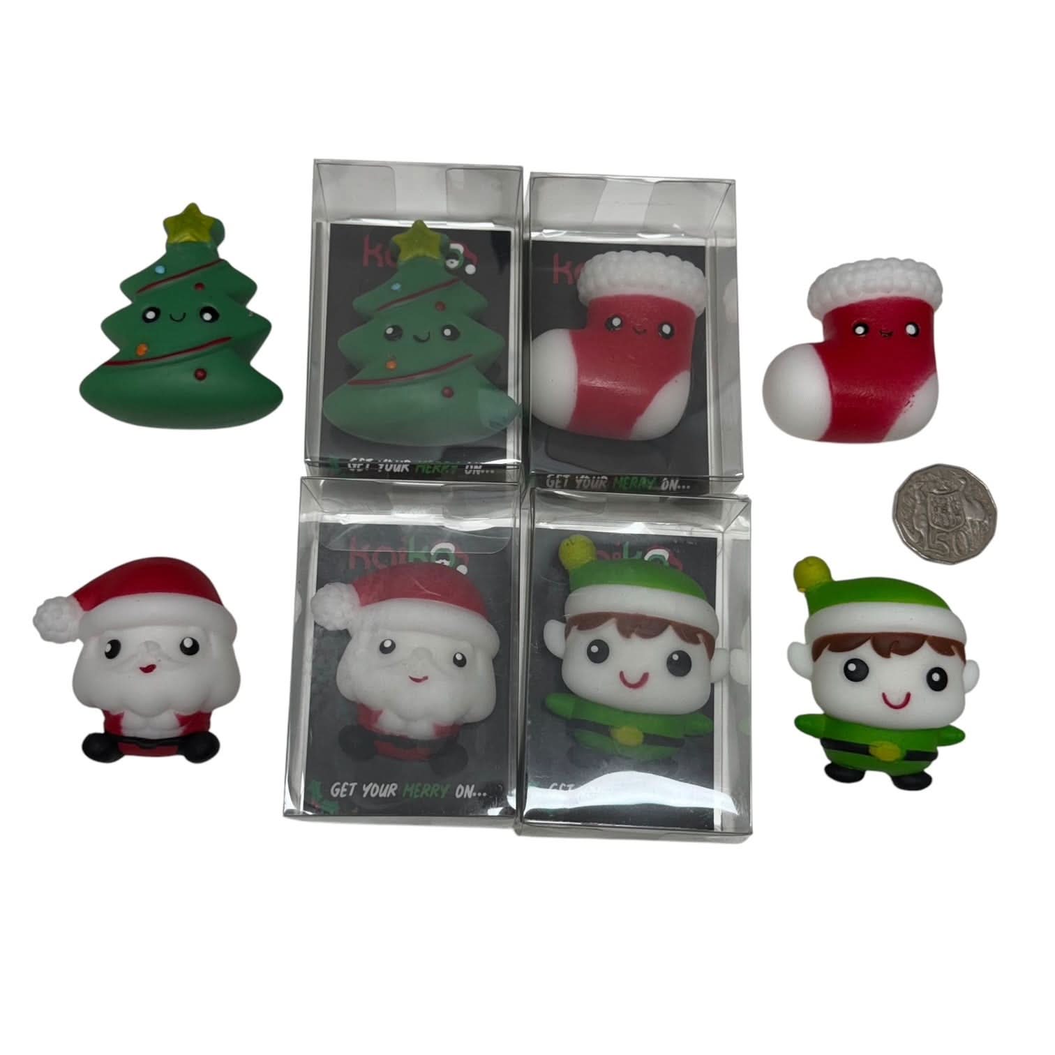 Christmas Jelly Mochi Squishies - Set of ALL 4