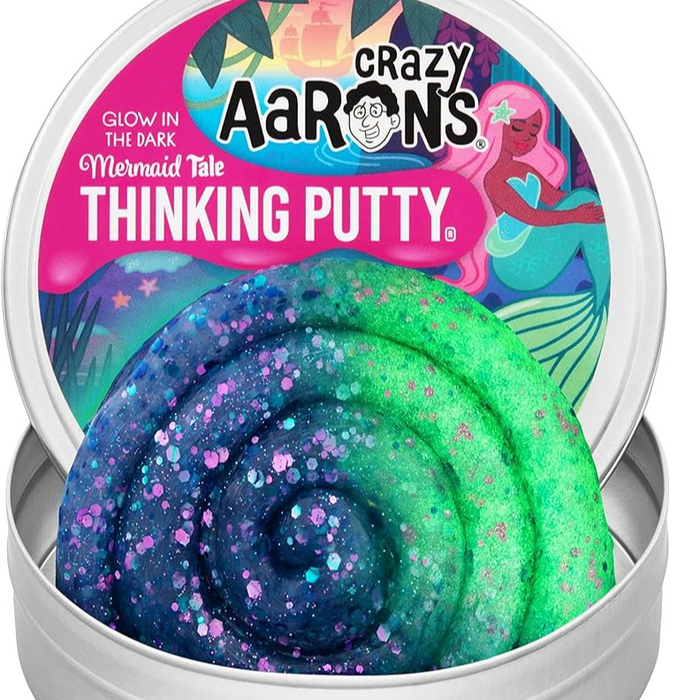 Crazy Aarons Putty MERMAID TALE GLOW in the DARK