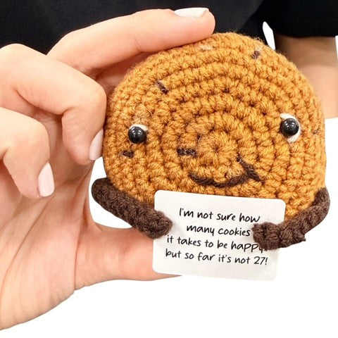 I'm not sure how many cookies it takes to be happy... Cookie Mini Hand Crochet Plush Support