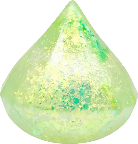 Green glitter Epic Squish Dazzles teardrop