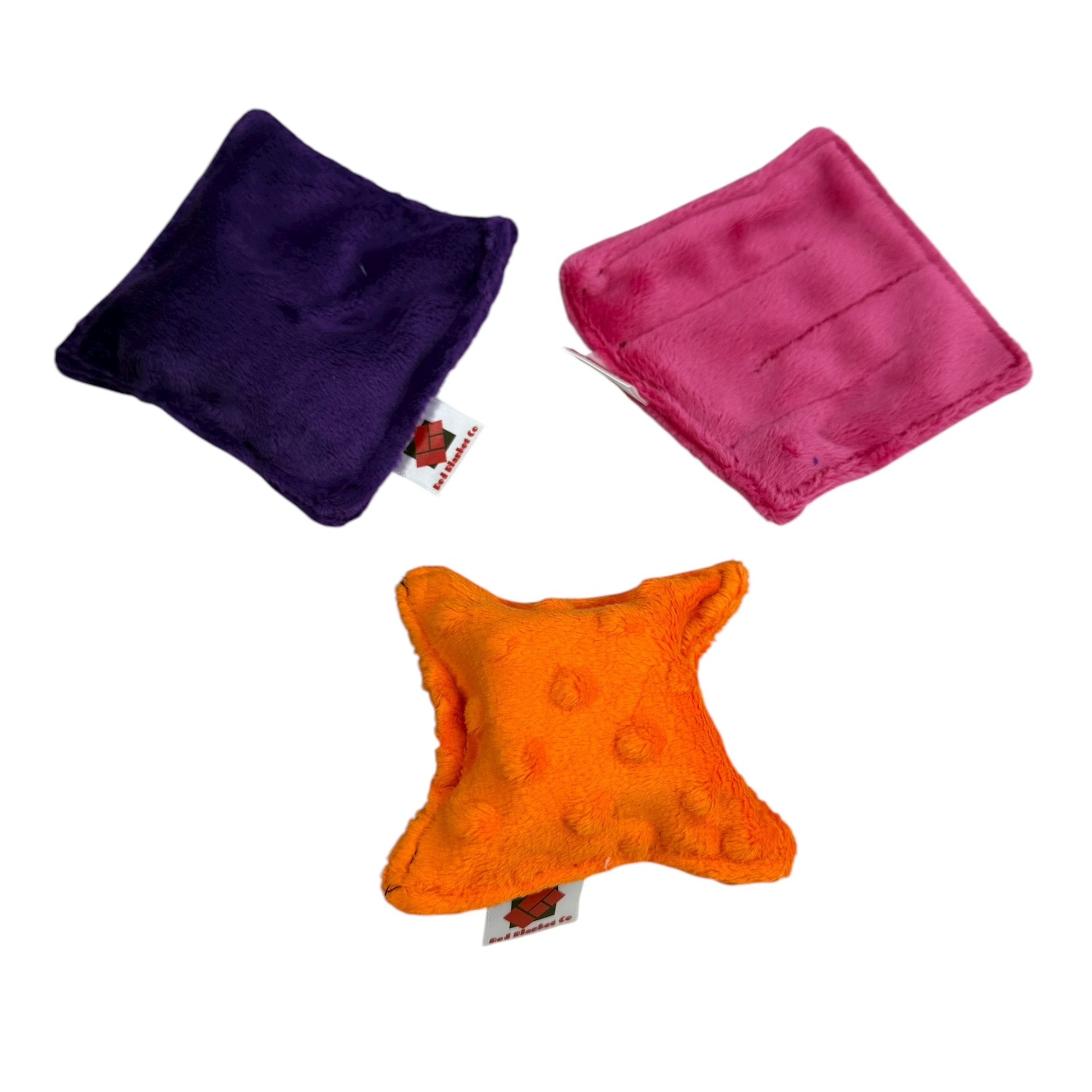 Fabric Sensory Fidgets - Set of 3 Robust & Pocket Size Soft Fabric Fidgets