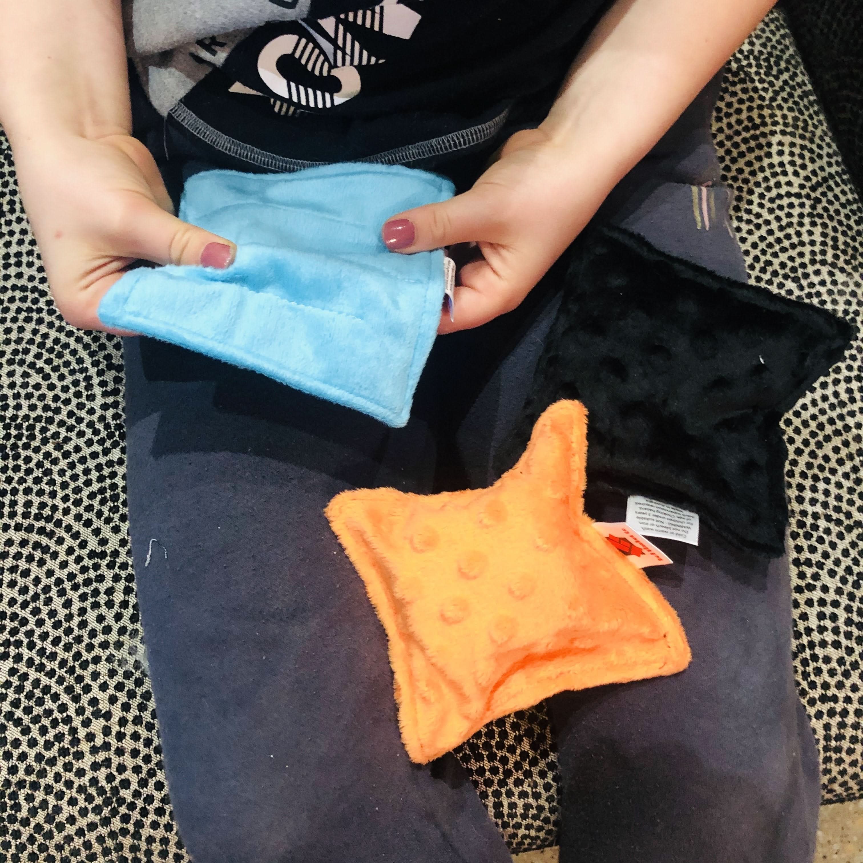 Fabric Sensory Fidgets - Set of 3 Robust & Pocket Size Soft Fabric Fidgets