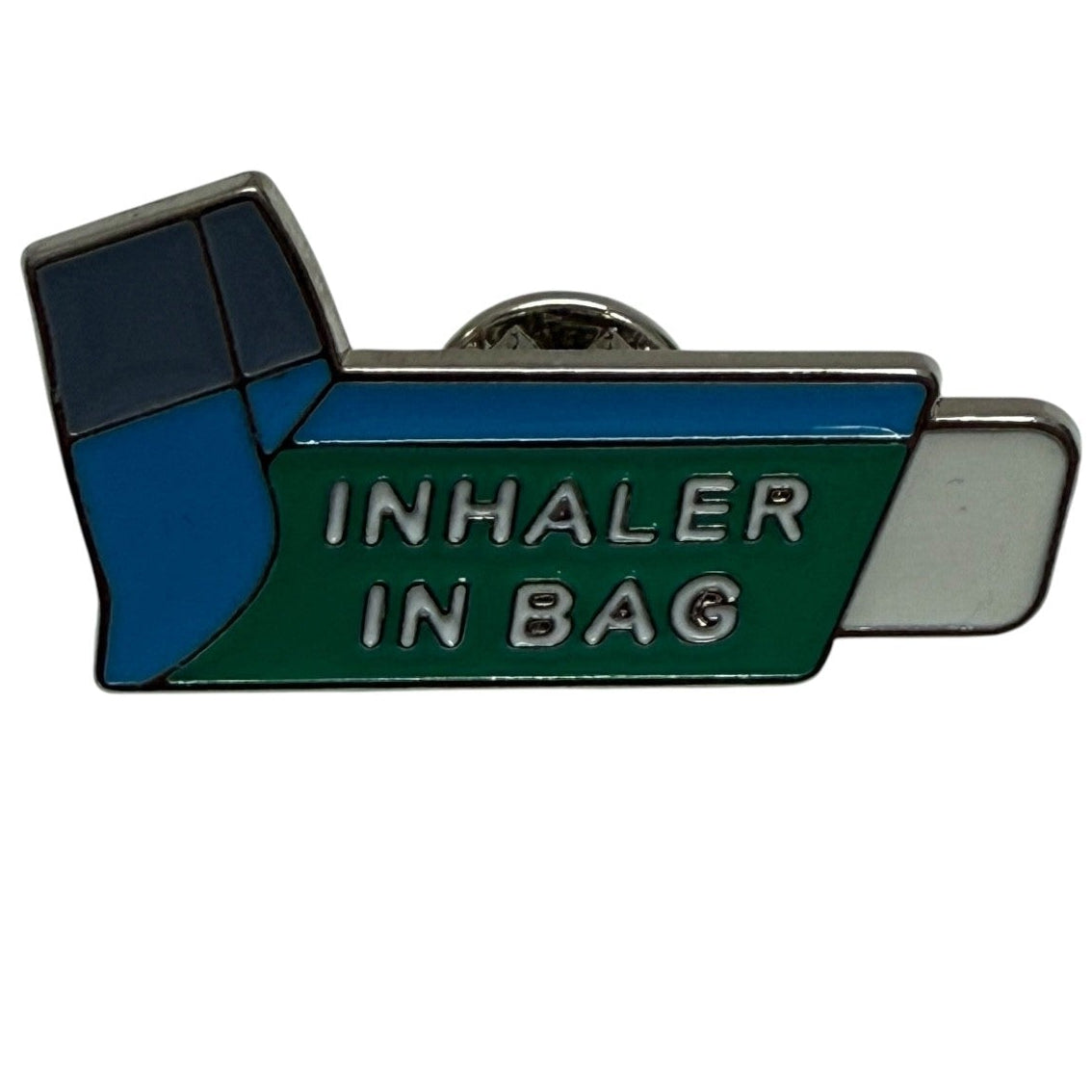 Inhaler In Bag - Metal Pin Badge