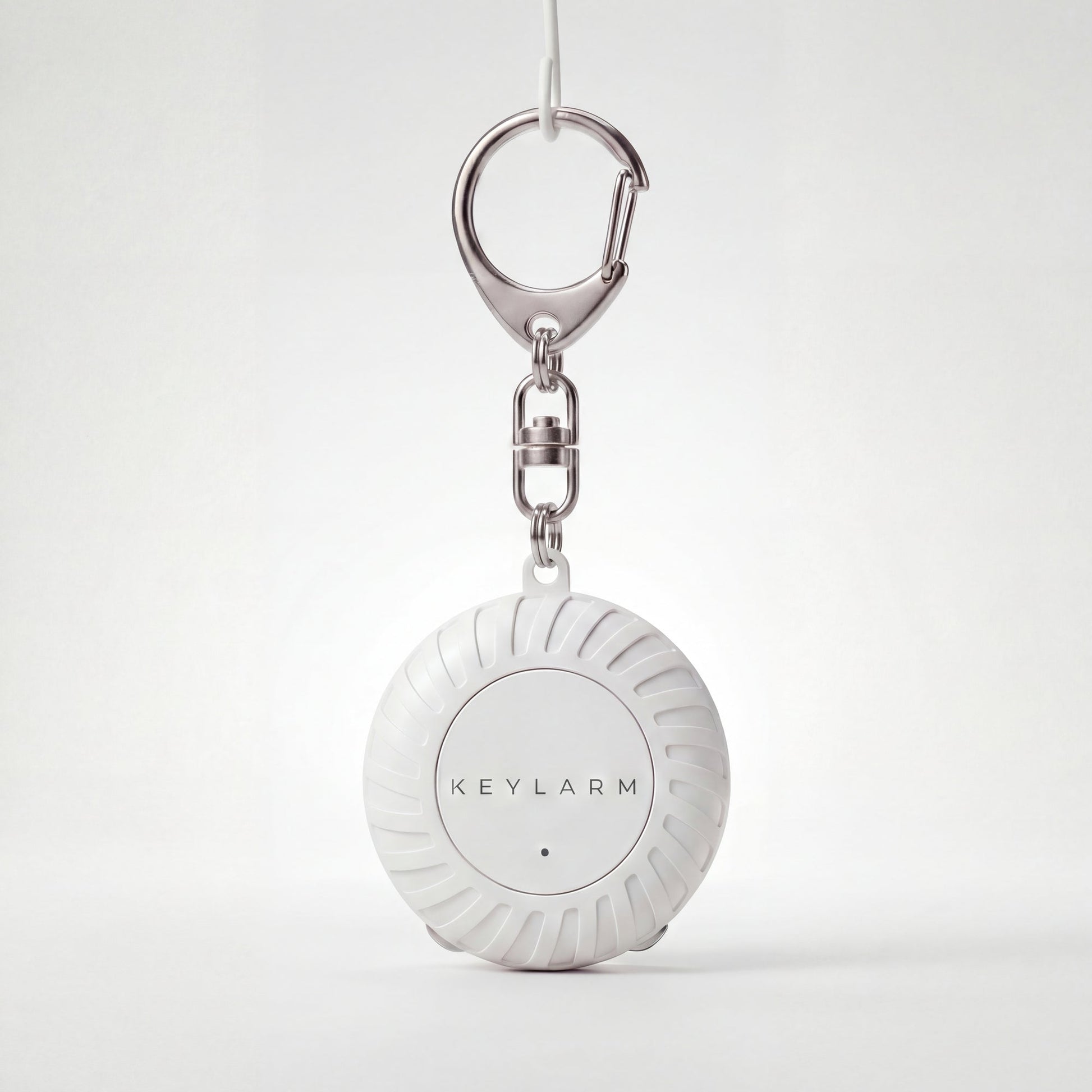 KEYLARM personal safety alarm in Pearl White