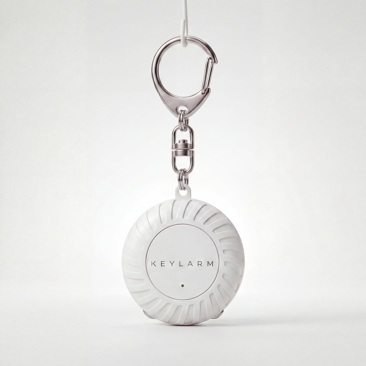 KEYLARM personal safety alarm in Pearl White